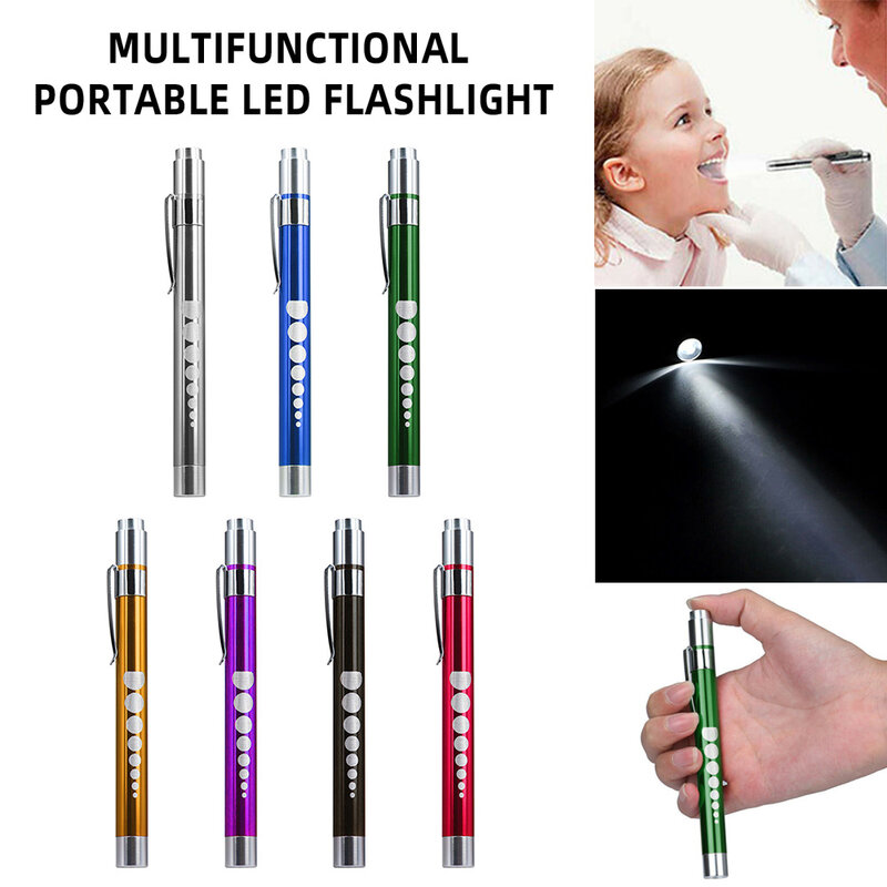 مصباح يدوي LED الطبية المحمولة ، ضوء جيب صغير ، مصباح الشعلة القلم ، قياس قياس التلميذ ، ضوء العمل ، الإسعافات الأولية