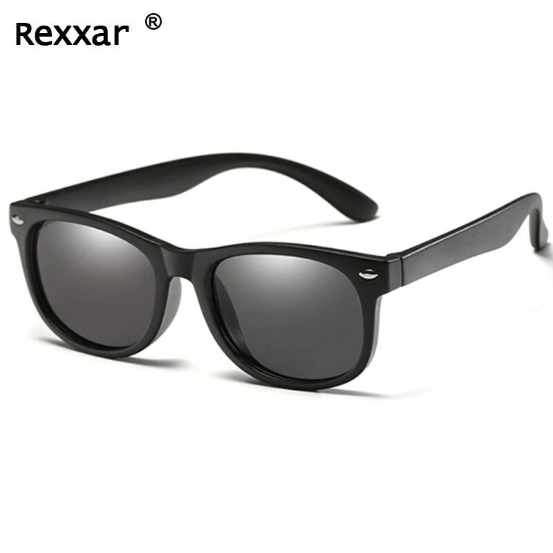 REXXAR مستديرة الاستقطاب الاطفال النظارات الشمسية سيليكون مرنة سلامة الأطفال نظارات شمسية موضة بنين بنات ظلال نظارات UV400