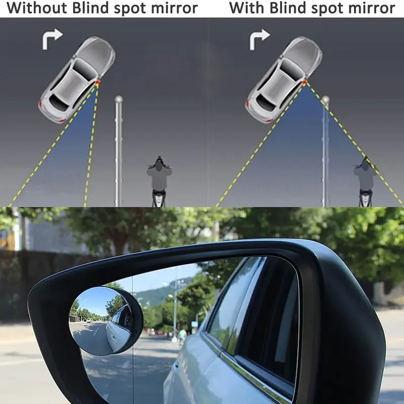 2 قطعة 360 درجة HD العمياء مرآة لسيارة عكس فرملس سامسونج زاوية واسعة مستديرة محدبة مرآة الرؤية الخلفية اكسسوارات السيارات