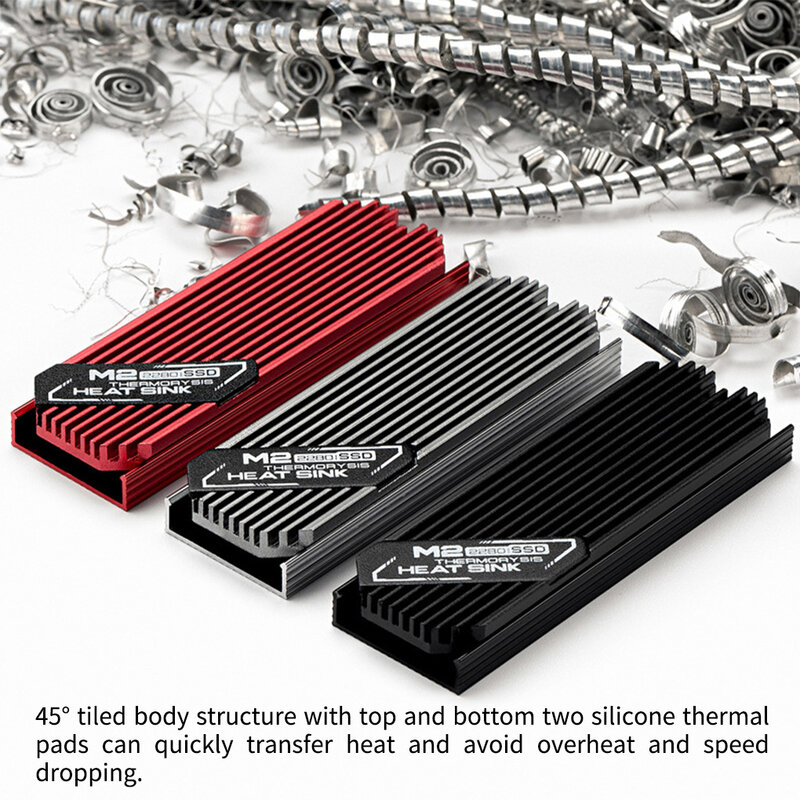 M.2 SSD NVMe بالوعة الحرارة المبرد M2 2280 القرص الصلب SSD الألومنيوم بالوعة الحرارة مع لوحة حرارية ل PCIe SATA M2 ssd الكمبيوتر الحرارية