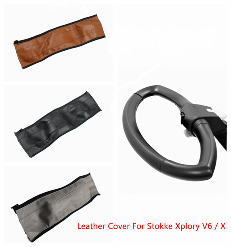بولي Leather الجلود غطاء مقبض ل Stokke Xplory V6/X عربة عربة الوفير واقية حالات مسند الذراع يغطي عربة أطفال اكسسوارات