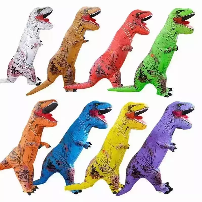 Tyrannosaurus ريكس نفخ زي للكبار والأطفال ، زي أنيمي ، حفلة هالوين ، متعة ديناصور الكرتون زي
