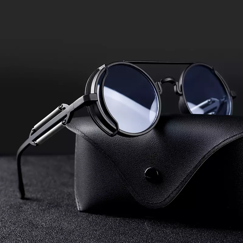 Vintage فاسق إطار دائري النظارات الشمسية الرجال نظارات نسائية عدسة صغيرة العلامة التجارية مصمم نظارات شمسية UV400 نظارات رياضية في الهواء الطلق المضادة للأشعة فوق البنفسجية