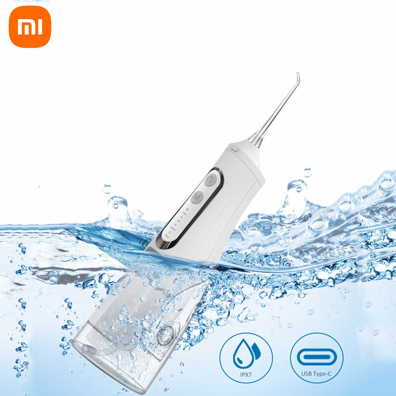 شاومي شطف الفم USB قابلة للشحن المياه دودة الحرير المحمولة الأسنان مدفع المياه 300 مللي خزان المياه مقاوم للماء منظف الأسنان