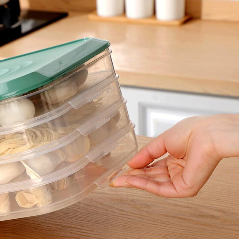 الثلاجة المنظم زلابية صندوق تخزين حاويات تخزين الطعام مع الأغطية الطازجة حفظ صندوق منظم مطبخ تكويم