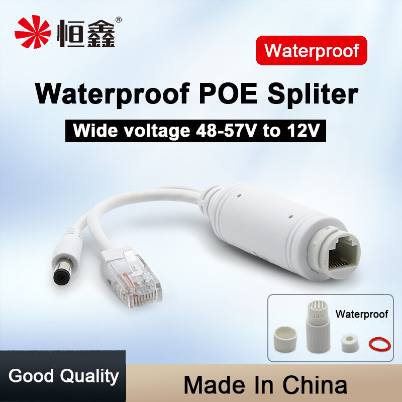 48 فولت إلى 12 فولت بو spلتر Waterprrof مع الفيديو و كابل محول الطاقة وحدة العرض حاقن ل IP كاميرا موسع
