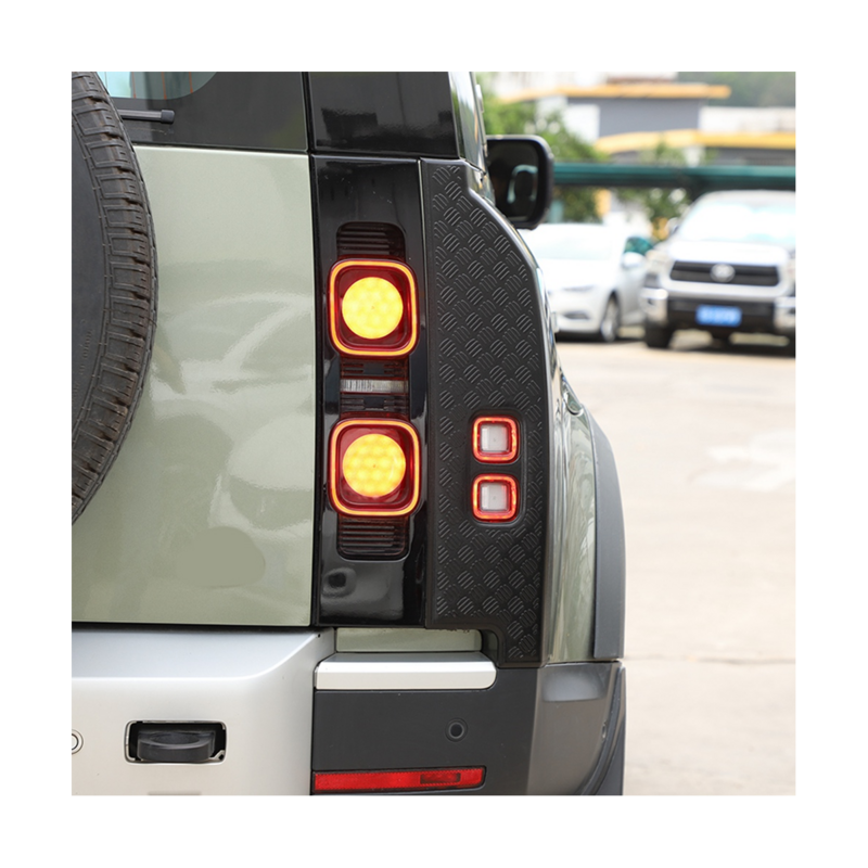 لاند روفر المدافع 110 2020-2023 سيارة الذيل ضوء مؤشر غطاء حماية لوحة ملصقات