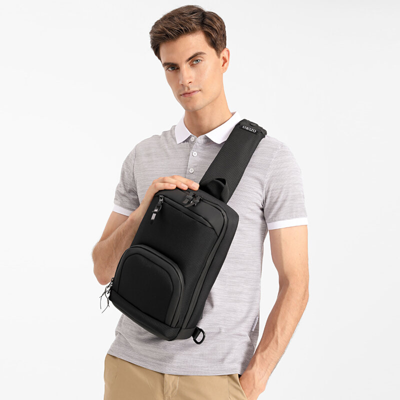 أوزوكو-حقيبة كتف للعمل كاجوال مع منفذ شحن USB ، سعة كبيرة ، مقاومة للماء ، قابلة للتعديل ، حقيبة للتوصيل ، خارجية