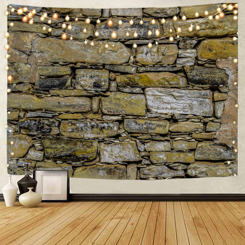 زخرفة خلفية جدار من الطوب ، نسيج حائط حجري جميل ، ديكور منزلي