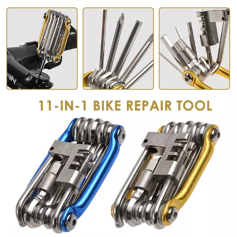 أدوات صيانة الدراجات مع مجموعة قطع السلسلة ، أدوات إصلاح MTB ، مجموعة سبائك الألومنيوم الملونة ، الدراجة الجبلية