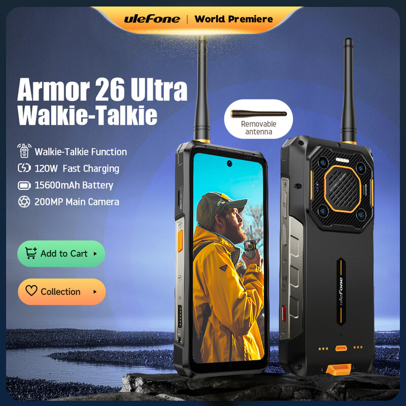 Ulefone-Armor 26 هاتف ذكي مقاوم للماء للغاية NFC ، هاتف متين ، جهاز اتصال لاسلكي ، 5G ، من من من نوع wall ، wah ، 2000 mAh ، 64mp ، 50mp ، العرض الأول العالمي