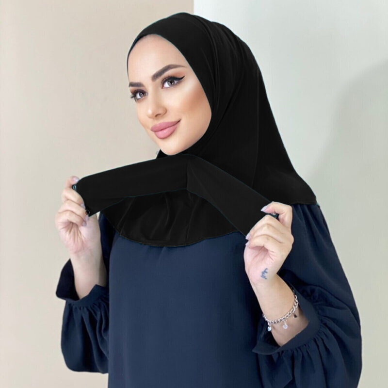 2022 تركيا جاهزة للإرتداء مُثبّت كبّاس الحجاب للنساء المسلمات غطاء كامل أشرطة رأس وشاح إسلام عمامة قبعات Turbante Mujer