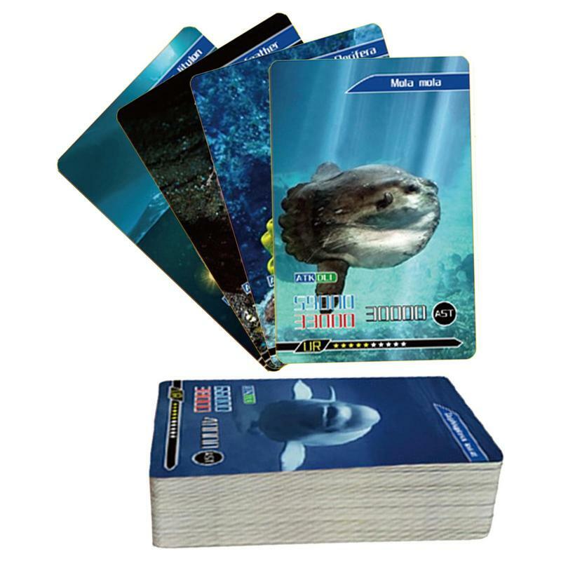 حيوانات البحر بطاقات فلاش للأطفال ، تعلم بطاقات فلاش ، 55 نوعا من الحيوانات البحرية ، ألعاب بطاقة للطفل ، 55 قطعة