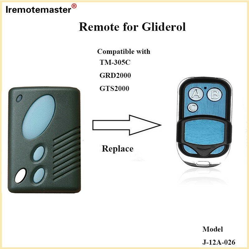 جهاز تحكم عن بعد لباب المرآب ، Gliderol ، TM305C ، GRD2000 ، GTS2000 ، 7.5 MHz