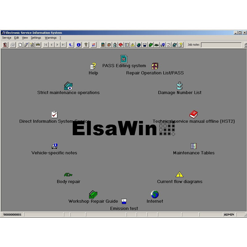 2023 رائجة البيع ELSAWIN 6.0 مع ET KA 8.3 أحدث ل A-udi ل V-W مجموعة برامج إصلاح السيارات المركبات قطع الغيار الإلكترونية كتالوج
