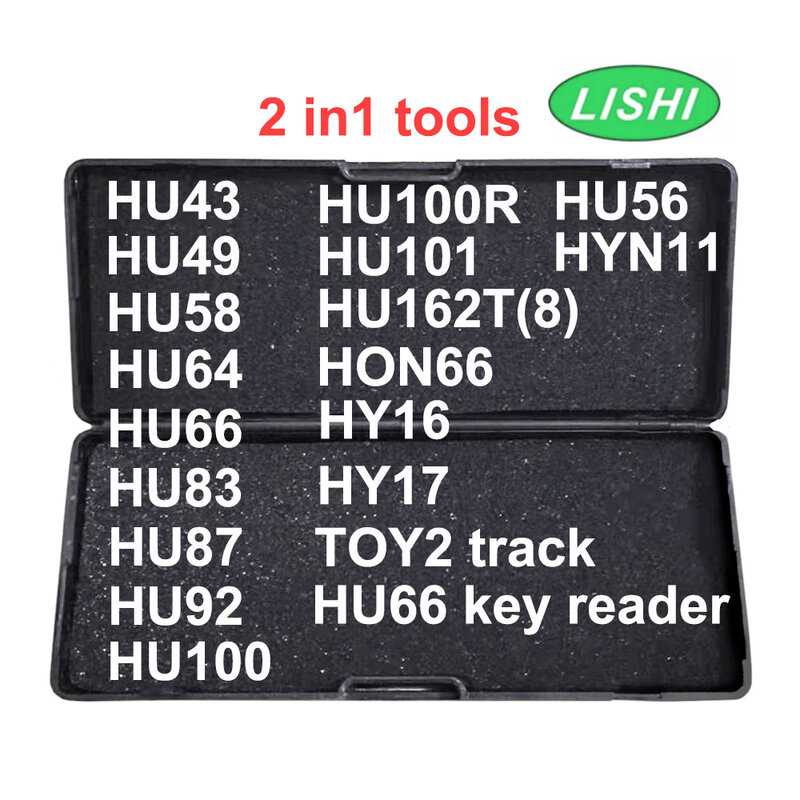 Lishi-2 في 1 HU43 HU49 HU64 HU66 HU83 HU87 HU92 HU100 HU100R HU101 HU162T8 HU56 HY16 HY17 HON66 TOY2 HYN11
