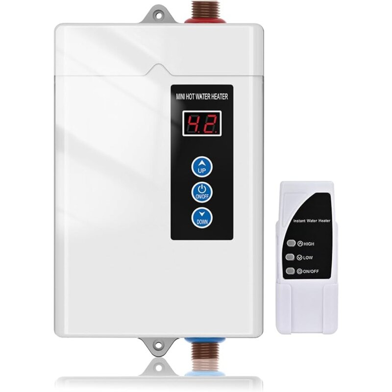 سخان مياه كهربائي بدون خزان مع شاشة لمس LCD ، تحت الحوض ، سخان ماء ساخن ، جهاز تحكم عن بعد حسب الطلب
