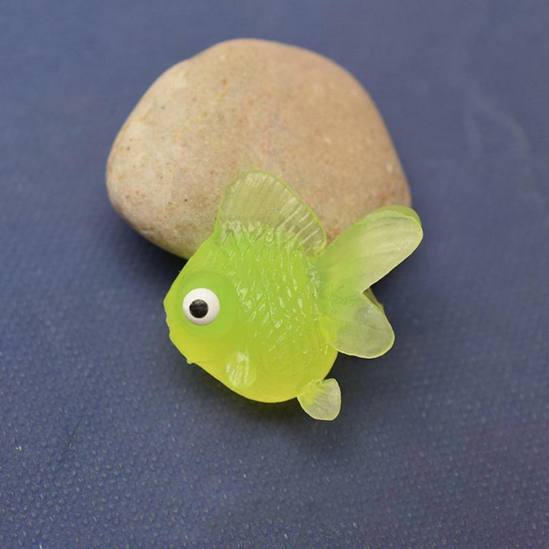 الاصطناعي الذهب الأسماك مصغرة التماثيل الذهبية 10 قطعة نموذج الأسماك مصغرة واقعية وتفاعلية لرسم خزان الأسماك