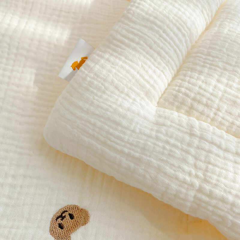 بطانية أطفال كورية من القطن الخالص ، سرير ملفوفة لحديثي الولادة ، دب كرتوني ، لحاف دافئ للأطفال ، 4 مواسم ، 1 متر × 1.2 متر ، 2023 متر