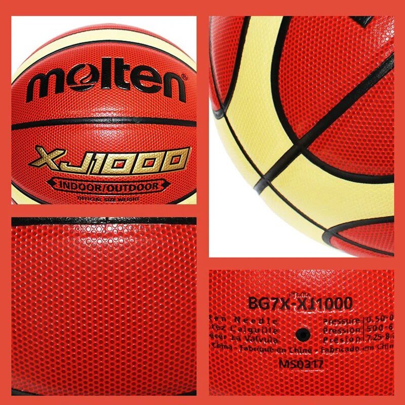 كرة سلة Molten x1000 مقاس 7/PU مادة جلدية للتدريب في الأماكن المغلقة في الهواء الطلق للرجال والنساء المراهقين baloncin