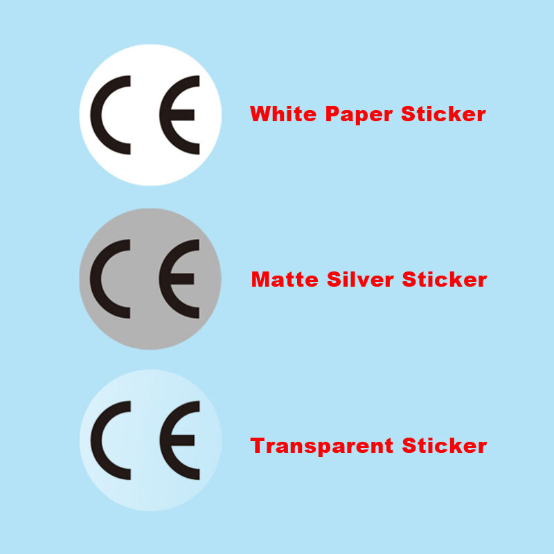 ملصق دائري من CE دائري ، أبيض ، فضي ، هرافيك ، قاعدة شفافة ، 1 ، صولجي
