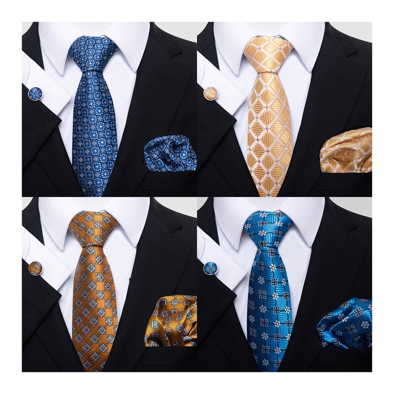 العديد من الألوان Hot البيع 2023 تصميم جديد الزفاف الحاضر الحرير التعادل جيب Squares مجموعة ربطة العنق دعوى اكسسوارات الرجال الأزهار عاشق يوم