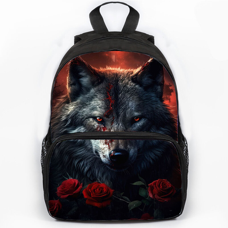 حقيبة ظهر مدرسية على شكل ذئب ، حقيبة ظهر ذئب ، حقيبة كتب للطلاب ، فتيات مراهقات ، حقيبة نهارية يومية للأولاد