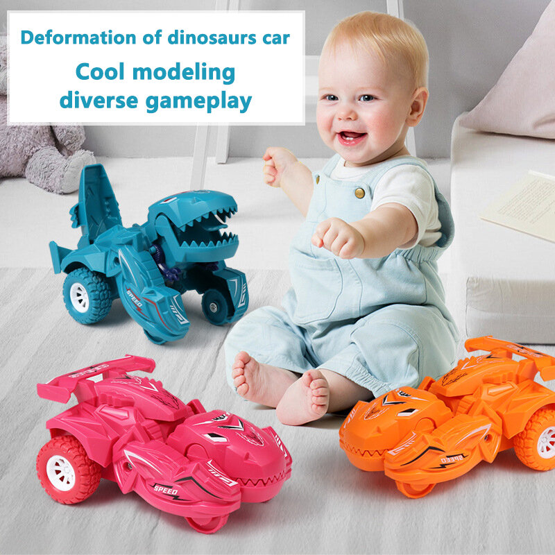 جديد تحويل ديناصور سيارة تشوه سيارات لعب بالقصور الذاتي انزلاق دينو سيارة التلقائي تحويل لعبة الأولاد هدايا مذهلة لعبة طفل