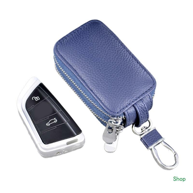 حقيبة مفاتيح متينة ذات جودة دروبشيب مع حلقات مفاتيح للإغلاق بسحاب لمندوبي مبيعات السيارات والمزيد
