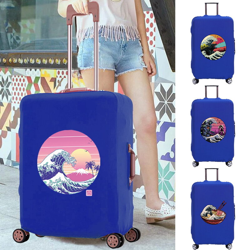 Luggage Case Fashion Dust-proof Suitcase Cover Apply To 18-28 Inch Trolley Protective Cases Wave Print Travel Accessor Covers