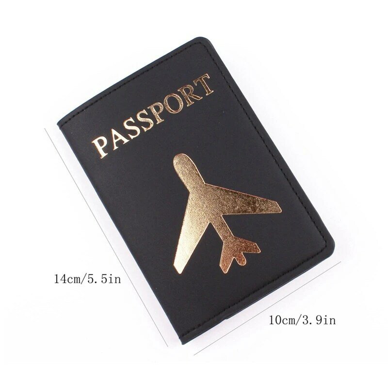 غطاء حامل جواز سفر الأعمال الساخن ختم الطائرة فو الجلود المحفظة