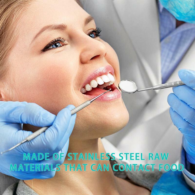 الأسنان تنظيف عدة الفولاذ المقاوم للصدأ الأسنان مكشطة الترير مكشطة 6 قطعة الفولاذ المقاوم للصدأ التتر مكشطة لوحة مزيل للأسنان
