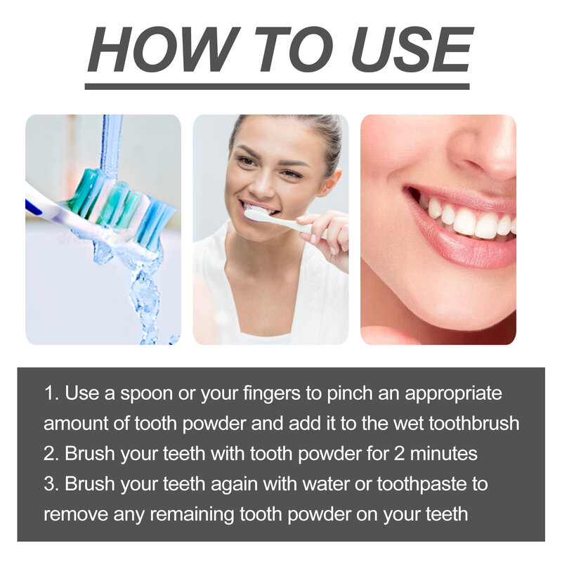 مسحوق تبييض الأسنان للتنفس الطازج ، تفتيح الأسنان الصفراء ، مزيل بقع البلاك ، نظافة الفم ، العناية بالأسنان ، أداة تنظيف بالفحم