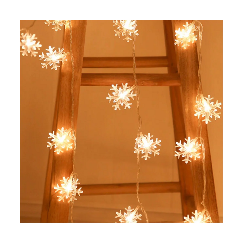 ندفة الثلج سلسلة أضواء لعيد الميلاد الديكور ، 96 LED ، سنو الجنية جارلاند ، هالوين ، السنة الجديدة ، ديكور المنزل ، الاتحاد الأوروبي Plug-B