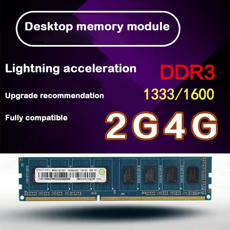 تستخدم التفكيك DDR3 1333MHz 1600MHz 2G 4G PC3-10600/PC3-12800 الذاكرة لسطح المكتب ذاكرة الوصول العشوائي ، ونوعية جيدة! علامة تجارية عشوائية