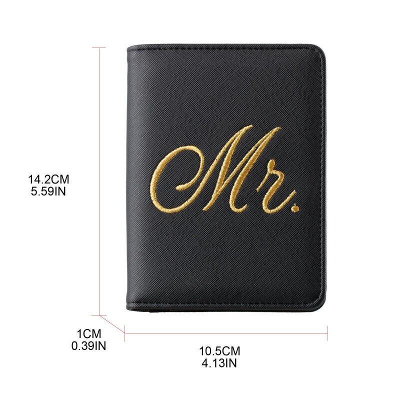 أغطية جواز سفر السيد والسيدة الزفاف حامل محفظة سفر لجوازات السفر كهدية شهر العسل
