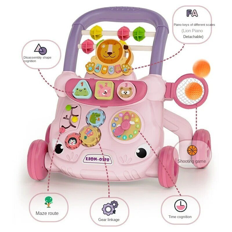 دوكيتوي-لعبة سيارة مشي مضادة للانقلاب للأطفال حديثي الولادة ، عربة يد متعددة الوظائف ، مساعد تعليمي ، جديد