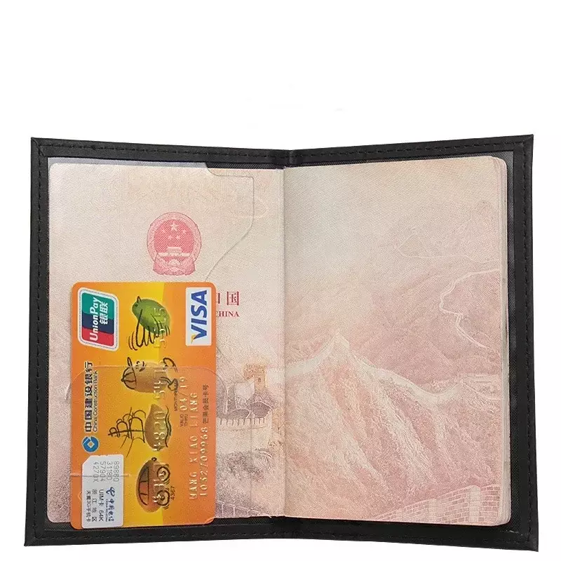 غطاء جواز سفر من الجلد الصناعي للرجال والنساء ، معرف السفر وحامل بطاقة الائتمان ، محفظة أحادية اللون ، حقائب محفظة ، حزمة الحقيبة ، محفظة أنيقة