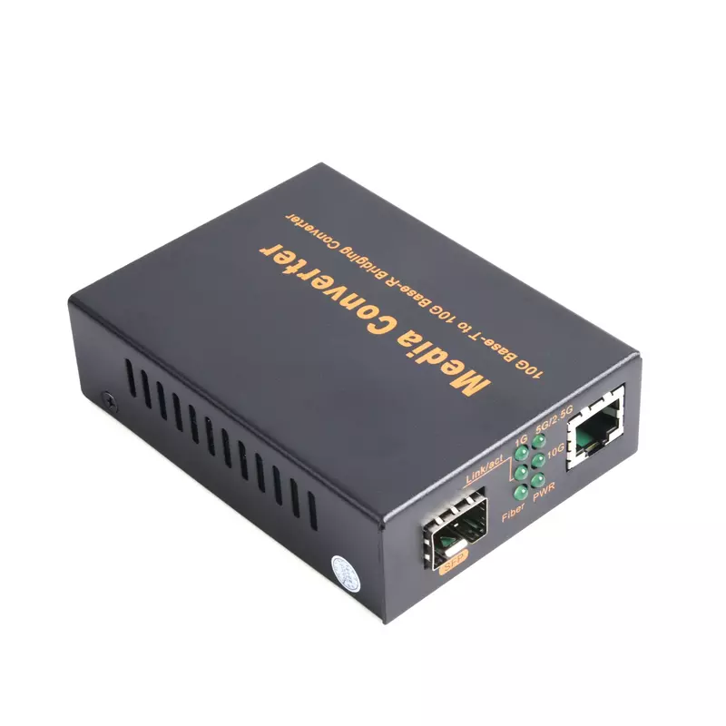 محول وسائط 10g sfp ، جهاز الإرسال والاستقبال 1 sfp إلى 1 rj45 ، 10gbps ، مفتاح الألياف البصرية مع وحدة 10: 50: 50