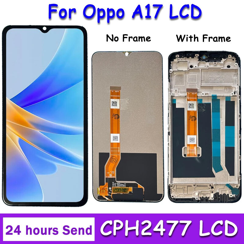6.52 "الأصلي ل Oppo A17 CPH2477 استبدال الشاشة ، ل Oppo A17 Lcd عرض شاشة رقمية تعمل باللمس الجمعية
