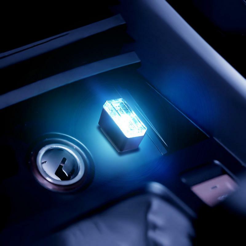 USB صغير LED ضوء السيارة المحيطة ليلة ضوء الزخرفية مصباح النيون السيارات الداخلية جو الطوارئ الكمبيوتر المحمول شحن الطاقة