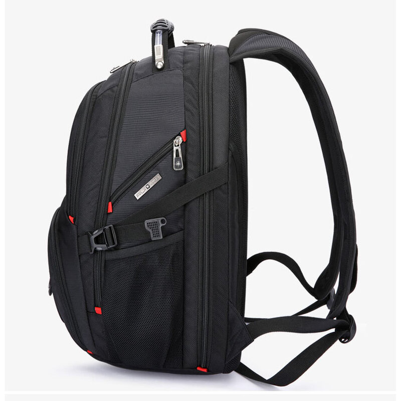 سويسري-حقائب متعددة الوظائف متينة 17 بوصة حقيبة ظهر للكمبيوتر المحمول ، حقيبة سفر 45L ، حقيبة كتب كلية ، منفذ شحن USB ، مقاومة للماء