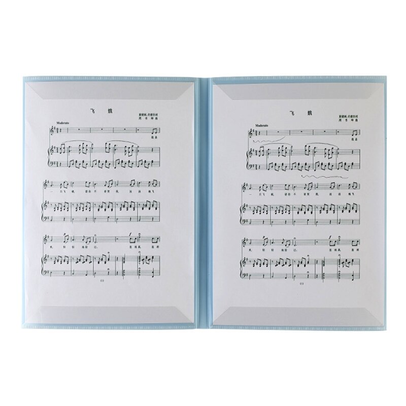 ملف موسيقى بحجم مكون من 4 صفحات من البلاستيك القابل للتوسيع لرسم وتعديل ملفات التخزين