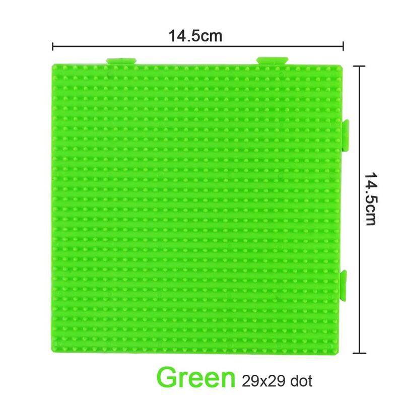 Yantjouet 5 مللي متر حماة الخرز Pegboard الأبيض الأخضر 29x29 نقطة قالب شفاف مجلس مربع أداة لتقوم بها بنفسك الشكل المواد المجلس بانوراما
