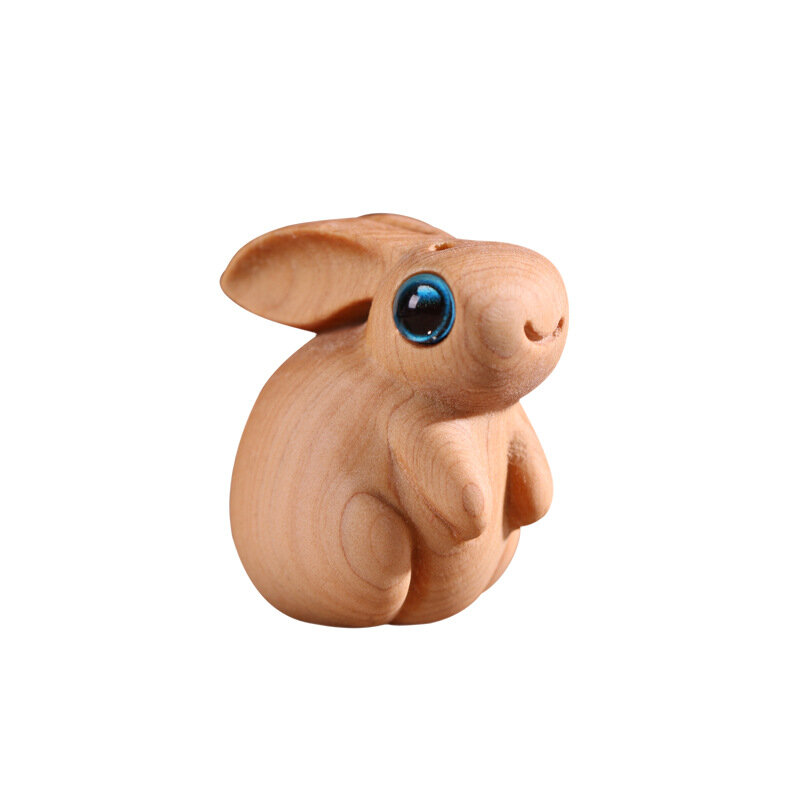 تماثيل أرنب لطيفة لحقيبة الظهر ، سلسلة مفاتيح أرنب ، دلاية سيارة ، حلي خشبية ، هدية ذاتية الصنع ، 1 * *
