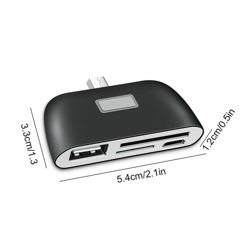 2 في 1 مايكرو قارئ البطاقة الذكية USB 2.0 نقل البيانات موسع سريع استبدال أندرويد 4.0 S6 حافة S5 S4 ميجا