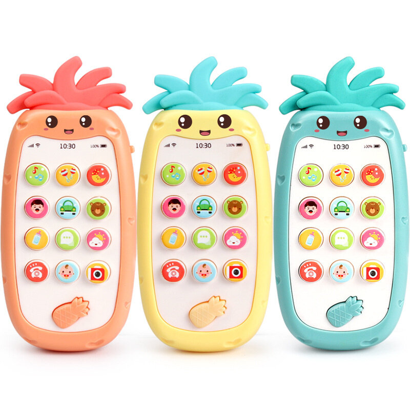 Yu'erbao الأطفال الهاتف المحمول اللعب واحد الطفل التعليم المبكر الموسيقى Bittable التناظرية الهاتف 0-1 سنة الفتيان والفتيات