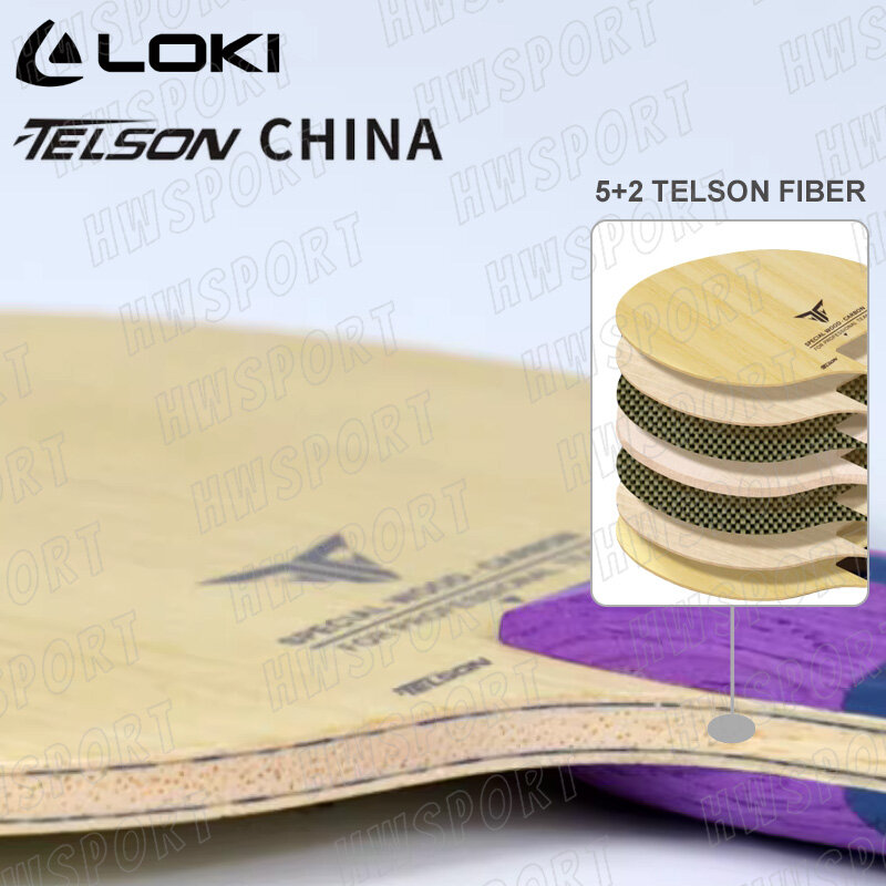 شفرة تنس طاولة LOKI TELSON ، شفرة احترافية 5 + 2 للإيقاف + شفرة Ping Pong ، سرعة الطاقة الصينية ، CNF