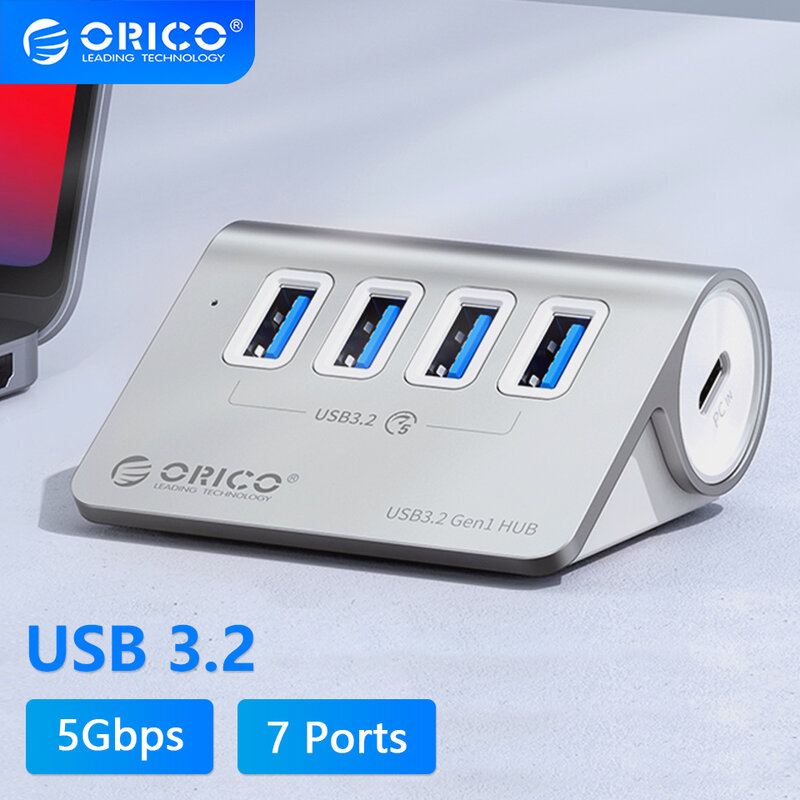 قارئ بطاقات USB C من ORICO مدعوم من الألومنيوم بقوة 5 جيجا بايت في الثانية PD18W مزود بشاحن USB3.2 نوع فاصل مع محول طاقة لملحقات MacBook