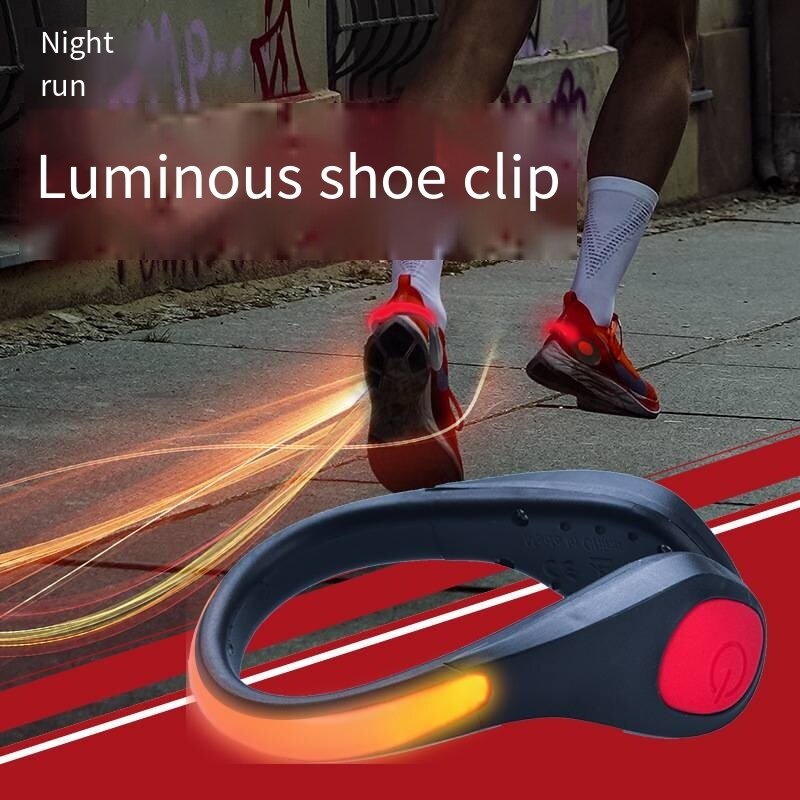 حذاء كليب ضوء ليلة السلامة تحذير LED ضوء قوي حذاء كليب تشغيل الدراجات دراجة LED مضاءة مشبك حذاء LED مشبك مضيئة